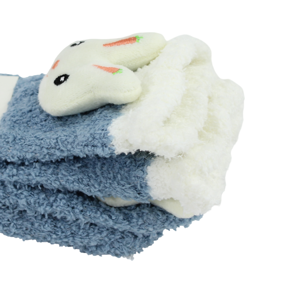 Unisex Socks – Blue with Rabbit Design