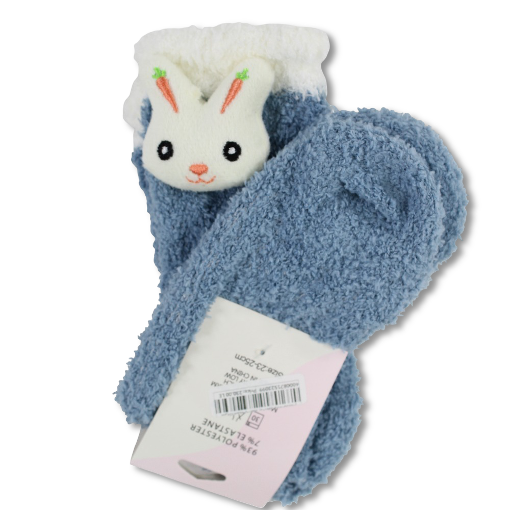 Unisex Socks – Blue with Rabbit Design