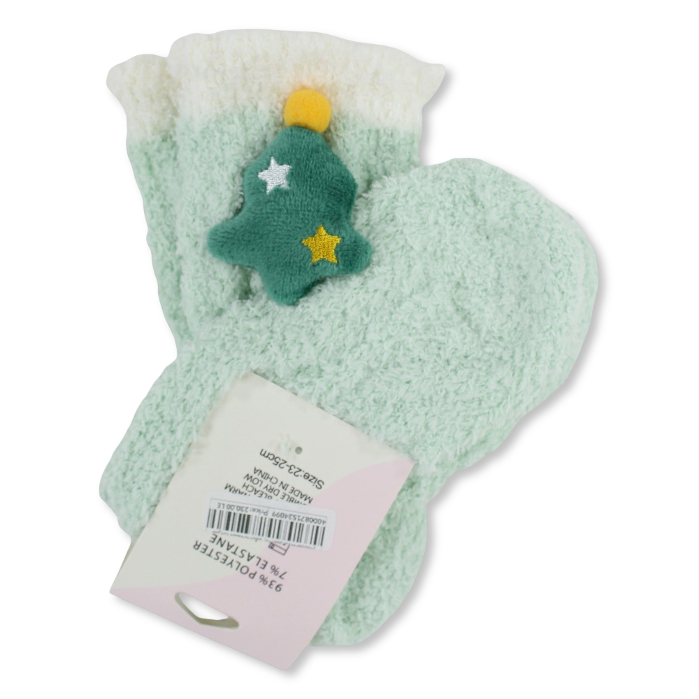 Unisex Socks – Green with Christmas Tree Design