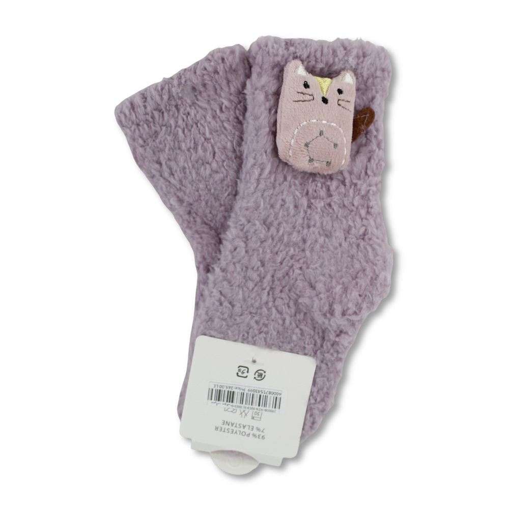 Girls Socks – Purple with Owl Design