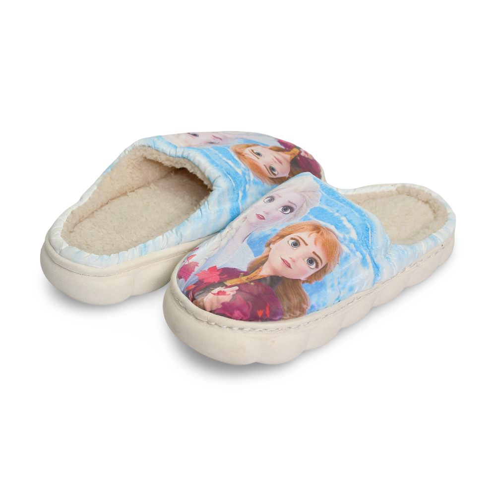 Girls Fur Slippers – Frozen Design