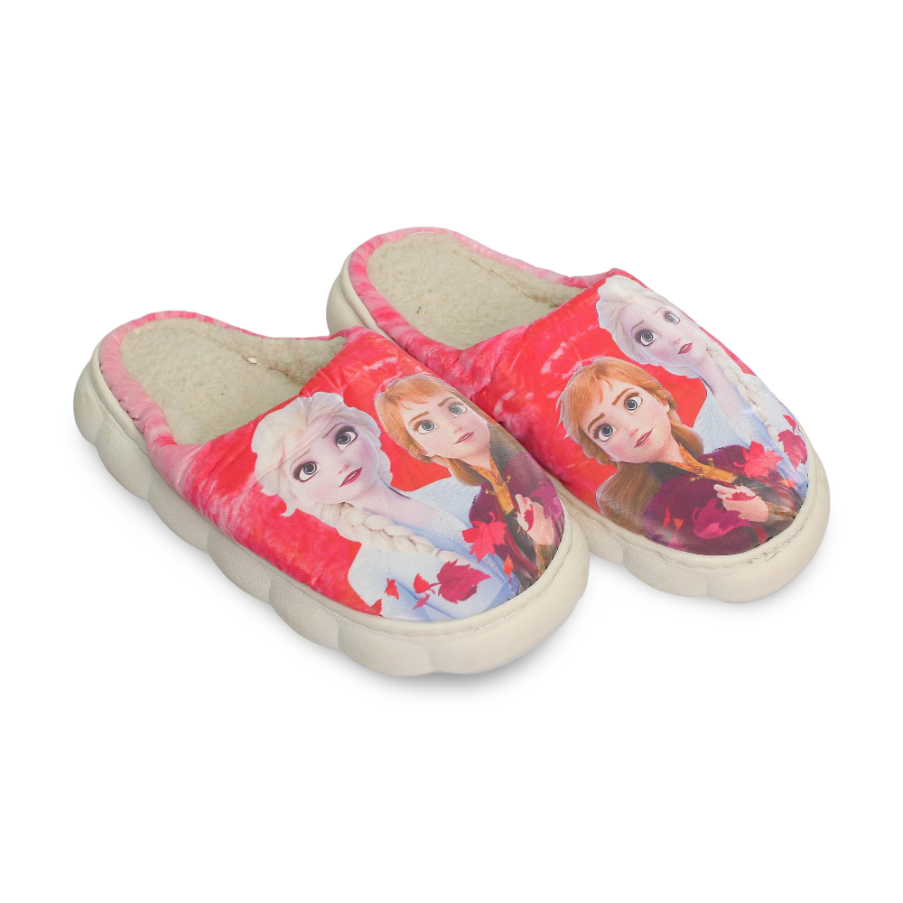 Girls Fur Slippers – Frozen Design