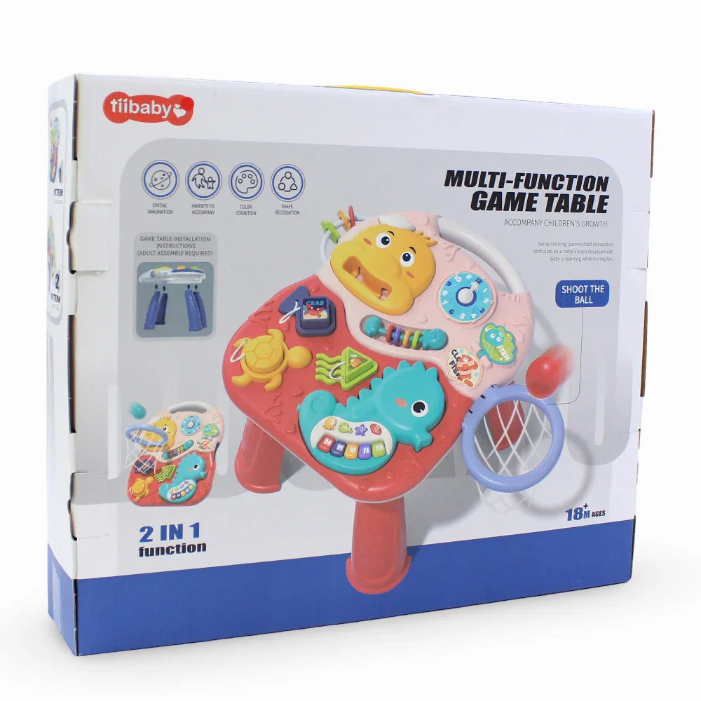 Tiibaby Multi Function Game Table 2-in-1 - Red