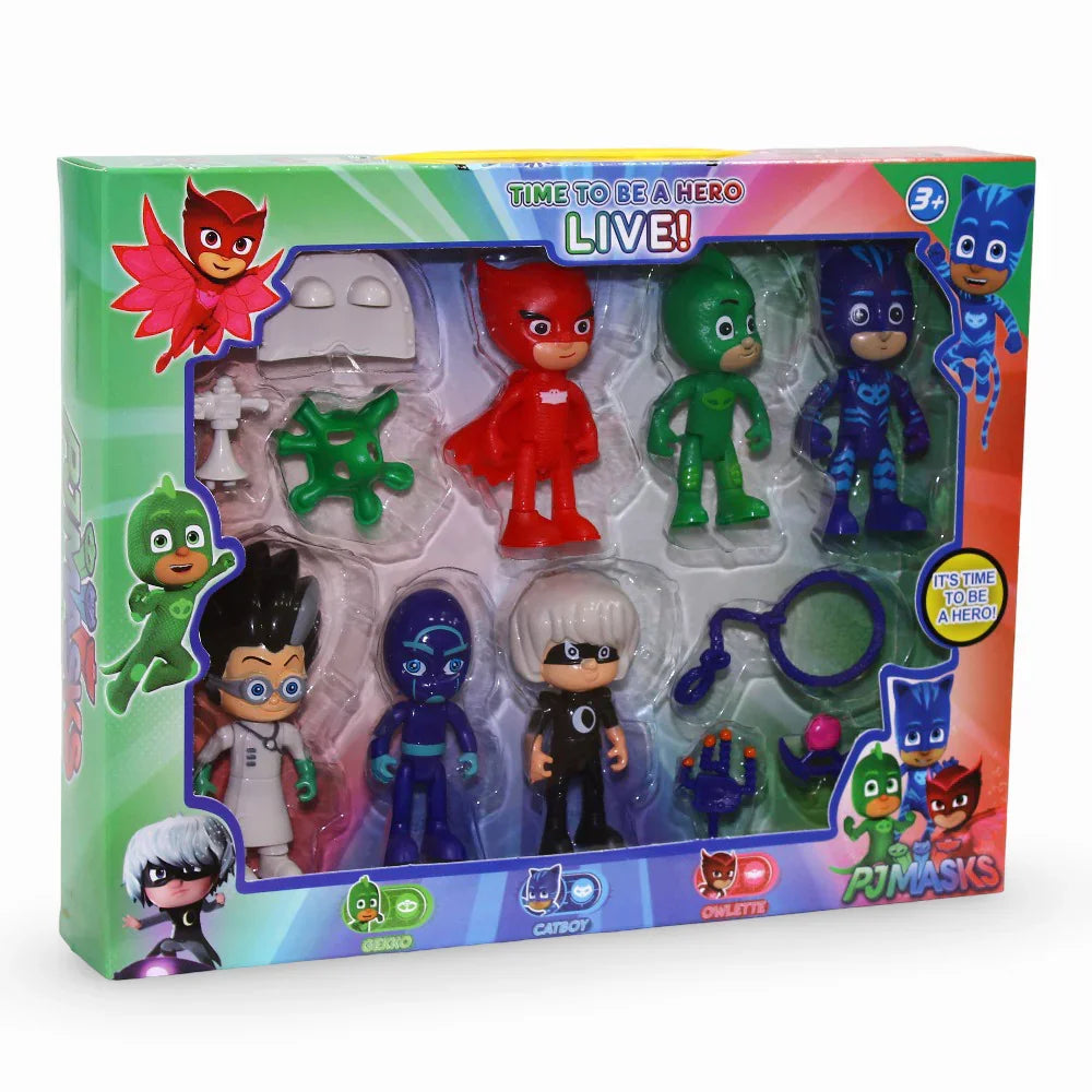 PJ Masks Action Figures Set - 6 Pcs