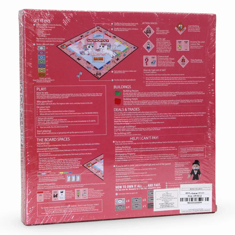 Unicorns Monopoly Game