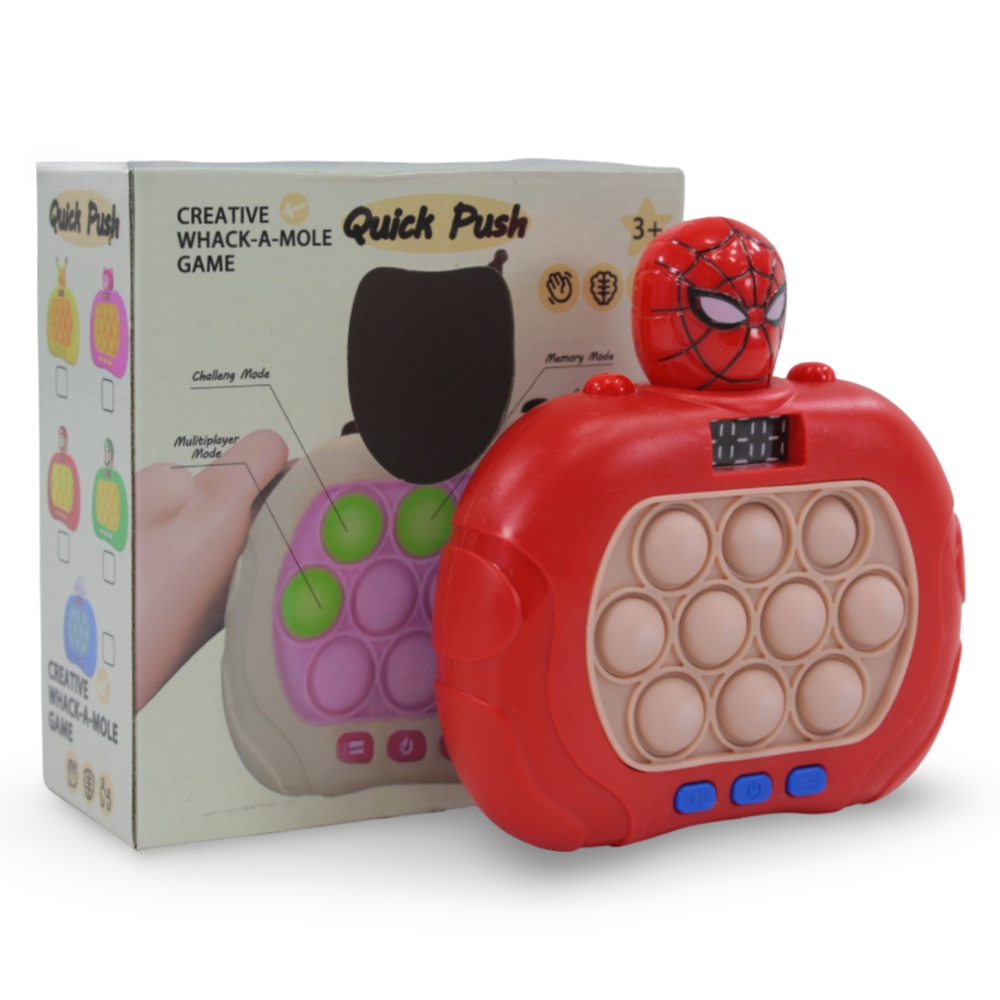 Quick Push Pop-it Game with Light Pop - Spider-Man Theme