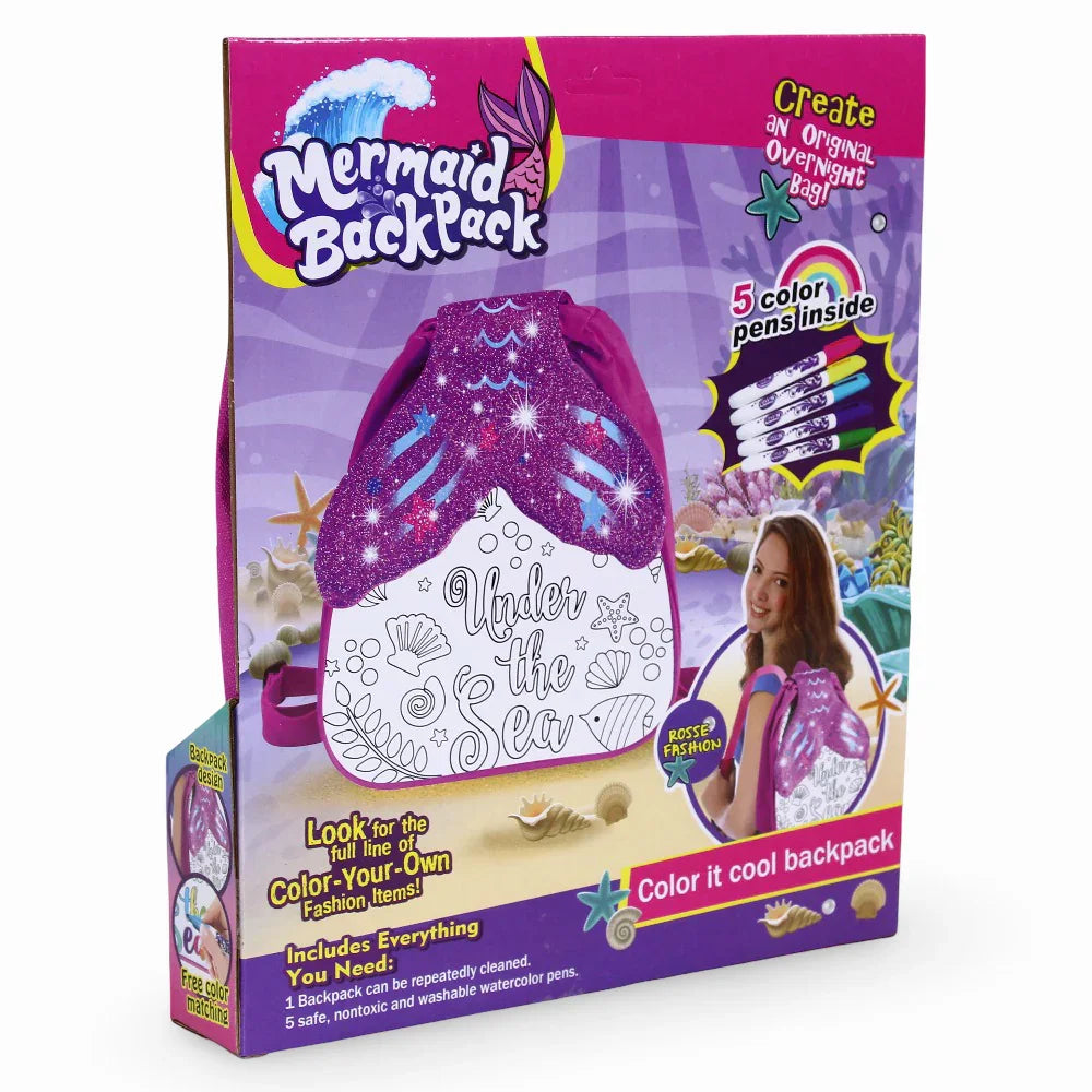 Mermaid Coloring Bag Set – 5 Colors