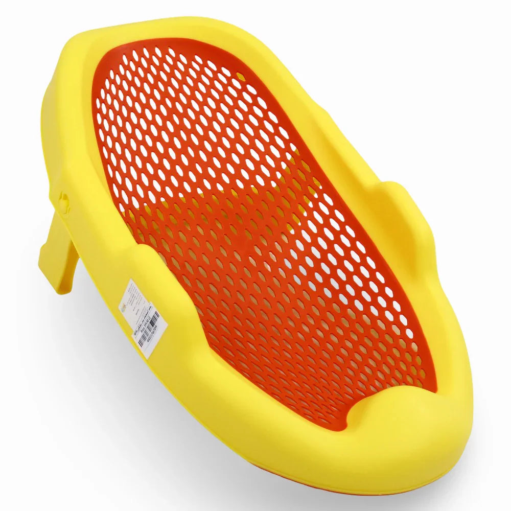 Silicone Baby Bath Seat - Yellow/Orange