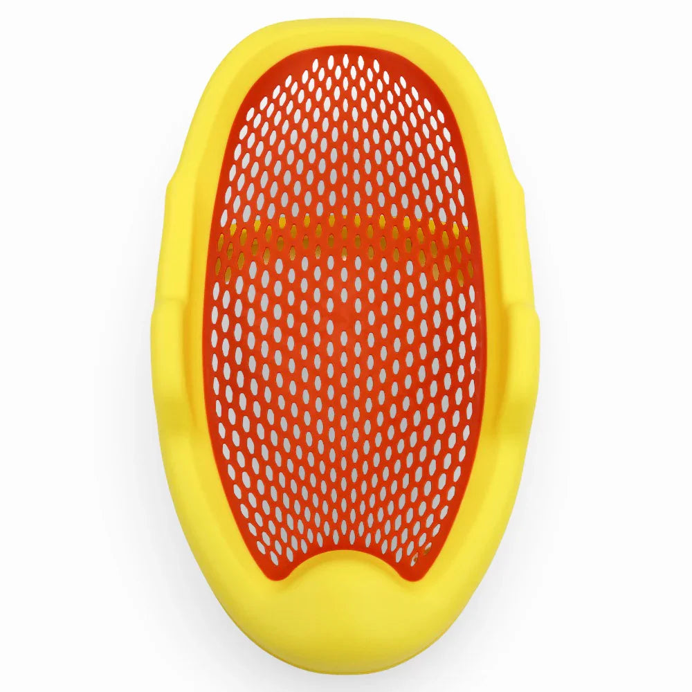 Silicone Baby Bath Seat - Yellow/Orange