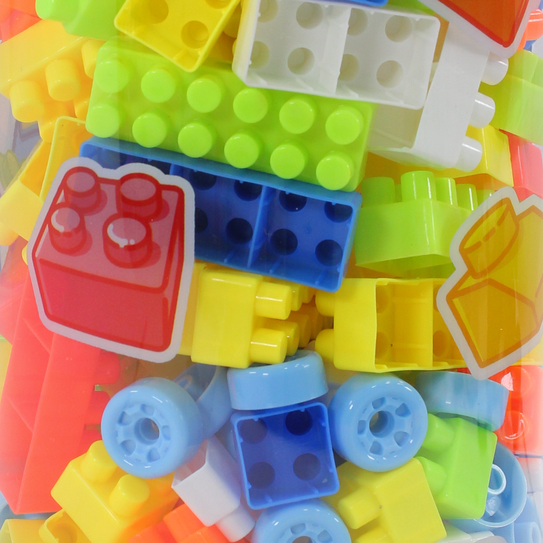 Building Blocks Set with Carrying Container – 260 Pieces Multicolor