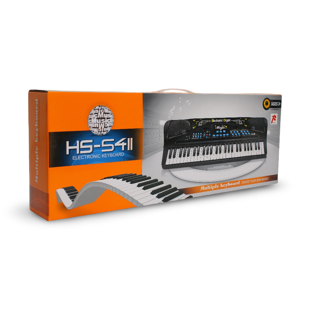 Electronic Piano 54 Key with Mic (USB) – Black