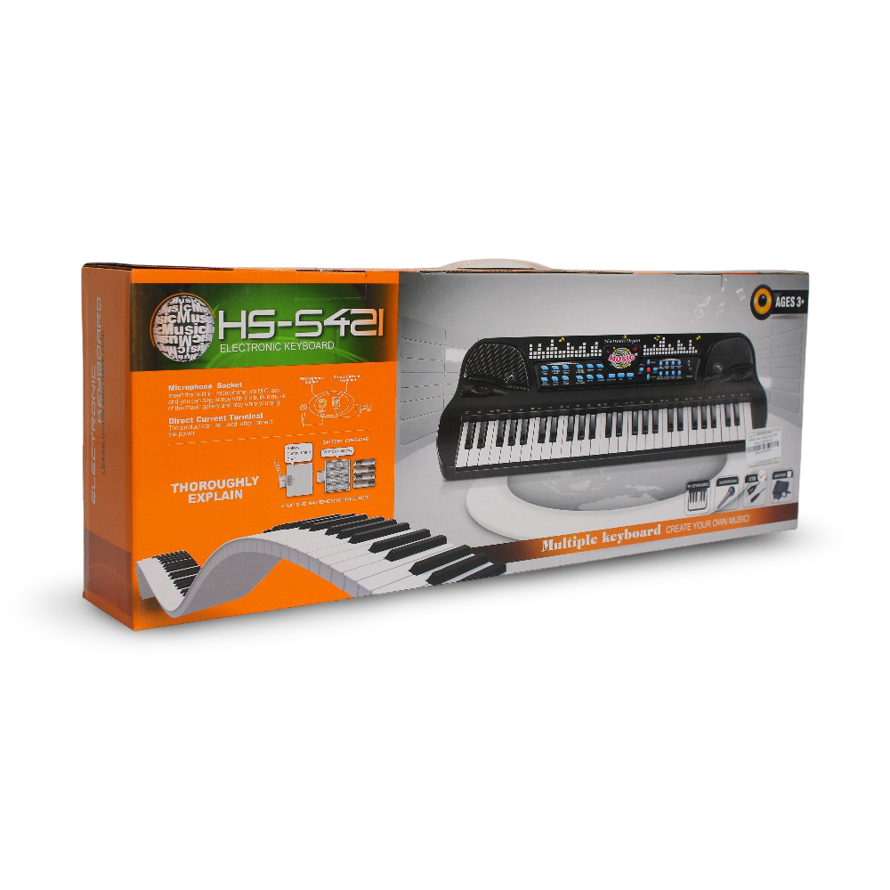 Electronic Piano 54 Key with Mic (USB) – Black