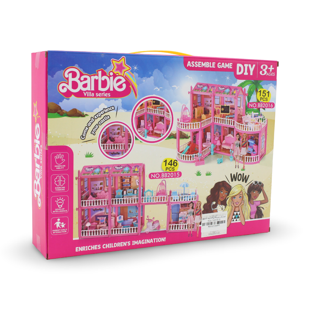 Barbie Villa Series DIY Assemble Game Playset – 166 Pcs
