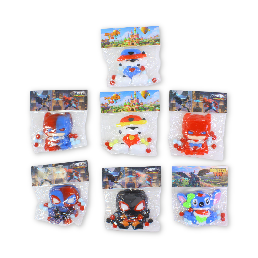 Assorted Character Squishy Sensory Toys – Multicolor