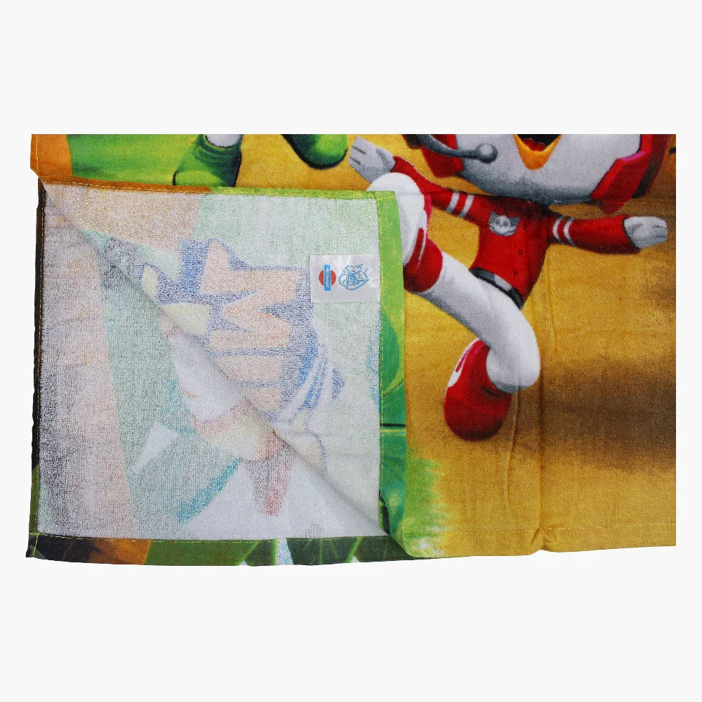 Unisex Beach Towel – Green with Top Wing Print (60x120 cm)