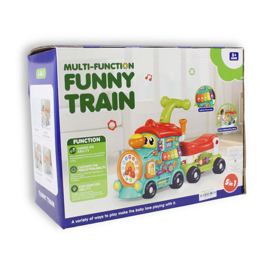 Multi-Function Funny Train 5-in-1 – Green & Red