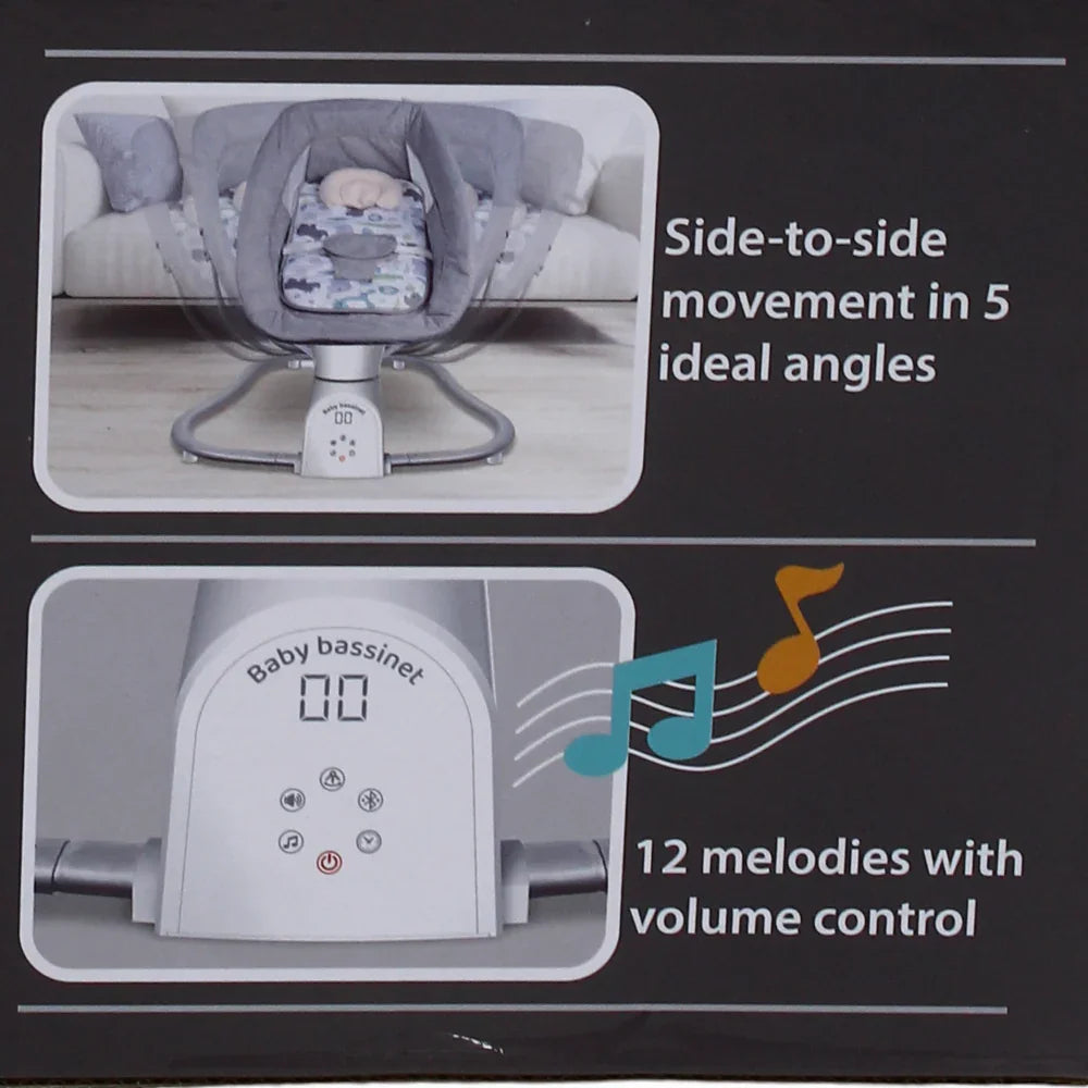 3-in-1 Multi-Functional Baby Bassinet - Grey