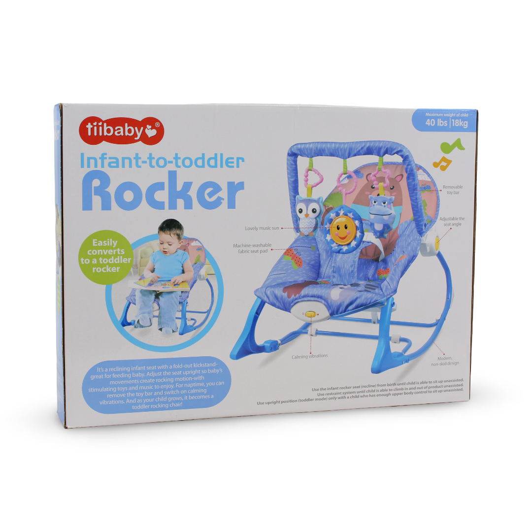 Tiibaby Infant-to-Toddler Rocker – Blue