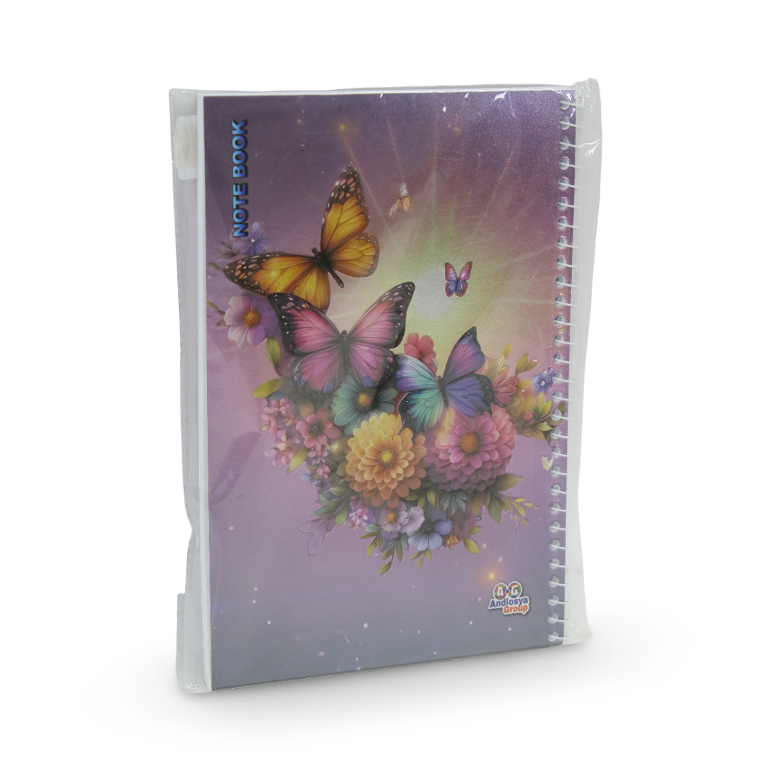 Butterflies & Roses Notebook – 100 Pages - School - Andlosya Group