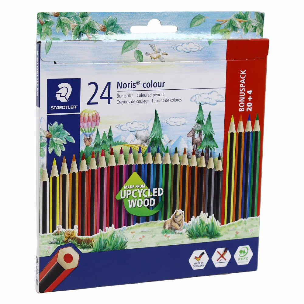 Staedtler Noris Wooden Colored Pencils – 24 Colors (20+4 Promotion)
