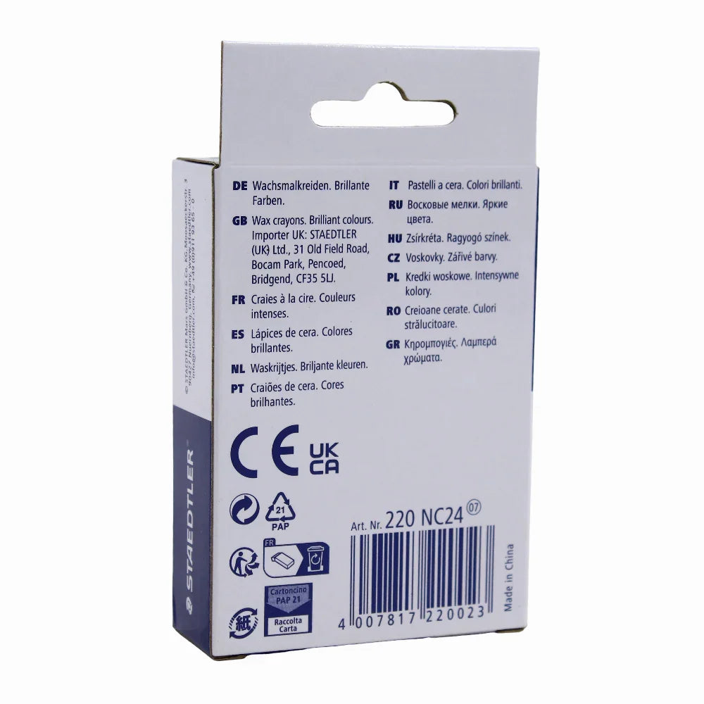 Staedtler Noris Wax Crayons – 24 Colors