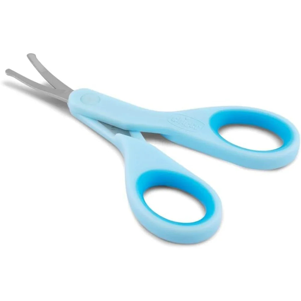 Chicco Baby Moments Round Tip Baby Nail Scissors 0m+ Blue 1 Pc - Baby Essentials