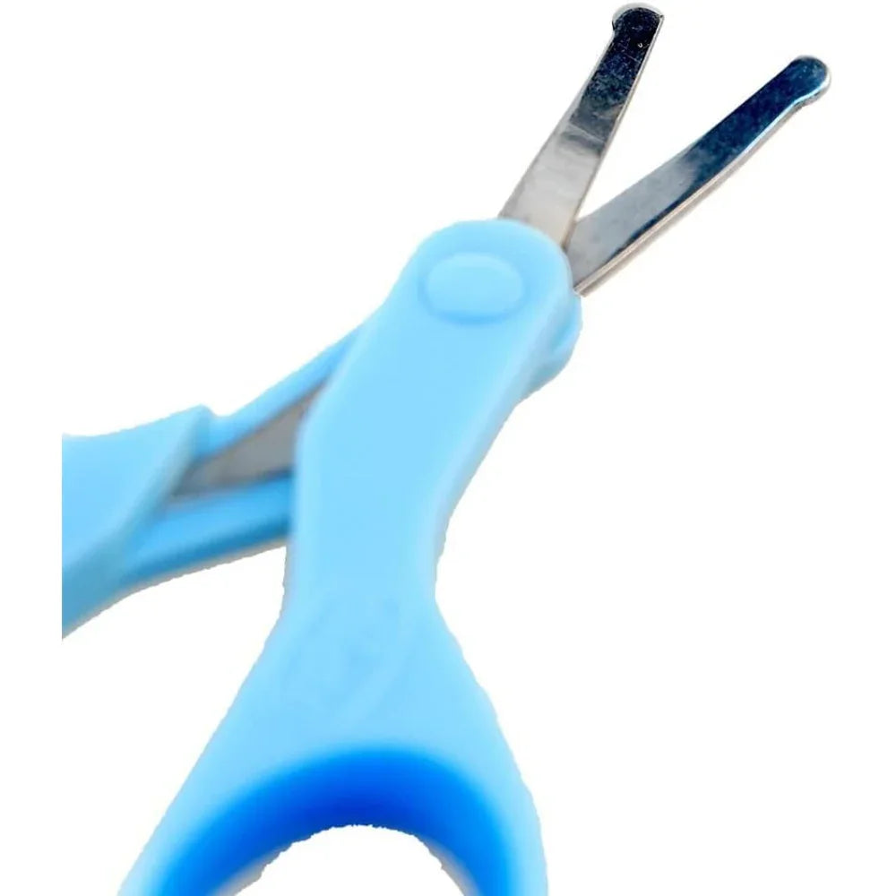 Chicco Baby Moments Round Tip Baby Nail Scissors 0m+ Blue 1 Pc
