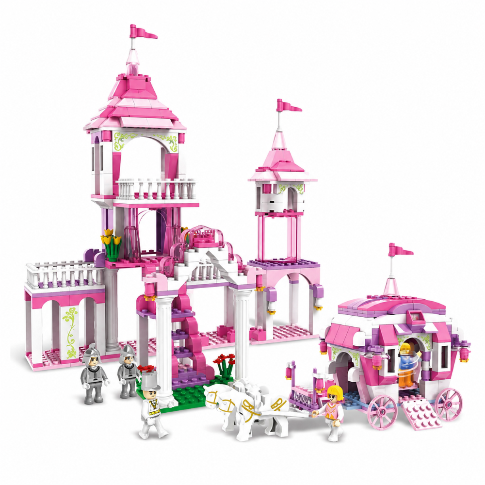 Cogo Girls Fairytale Dream Princess Castle Building Block Set – 555 Pcs - Toys