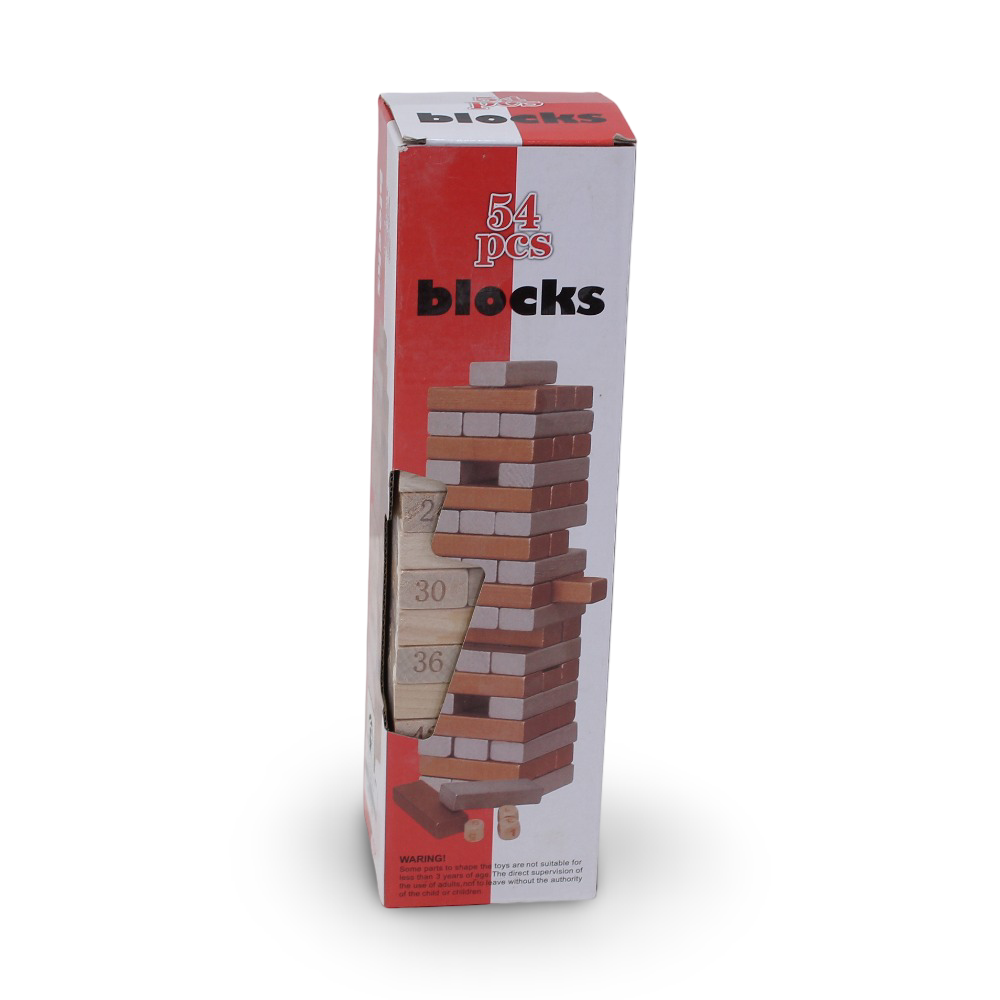 Wooden Stacking Blocks – 54 Pcs - Toys - Bright Future