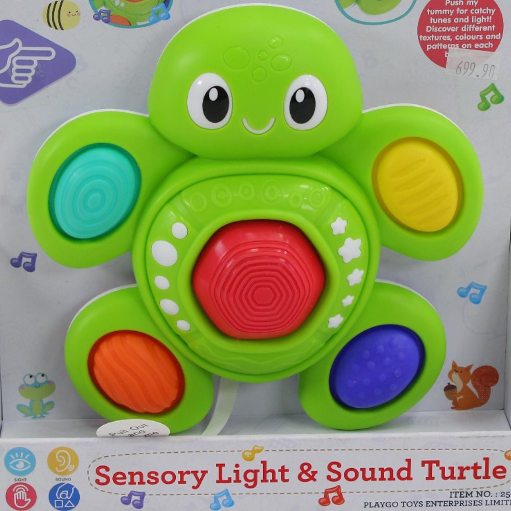 PlayGo Sensory Light & Sound Turtle – Interactive Baby Toy (6 Months+)