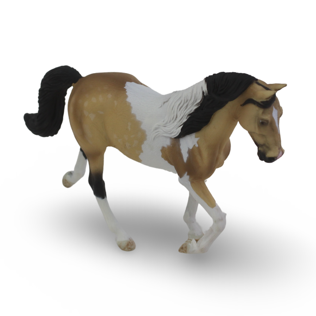 CollectA Tennessee Walking Horse Stallion – Buckskin Tobiano Figurine - Toys