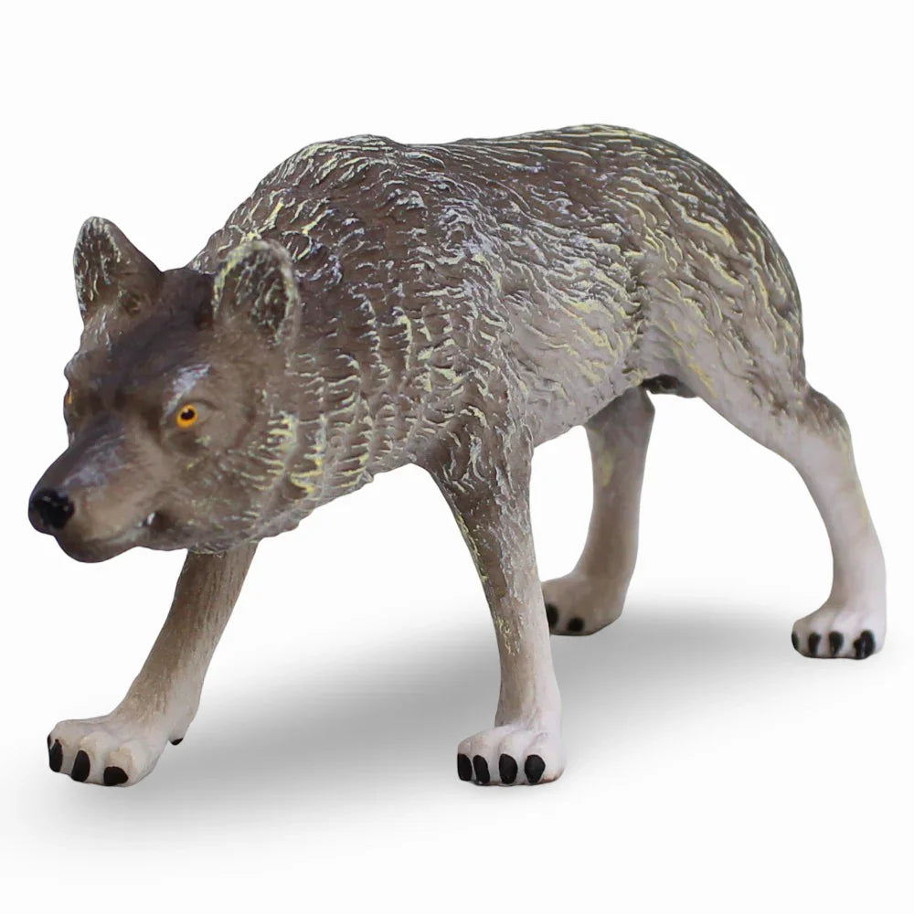 Timber Wolf Hunting Figurine