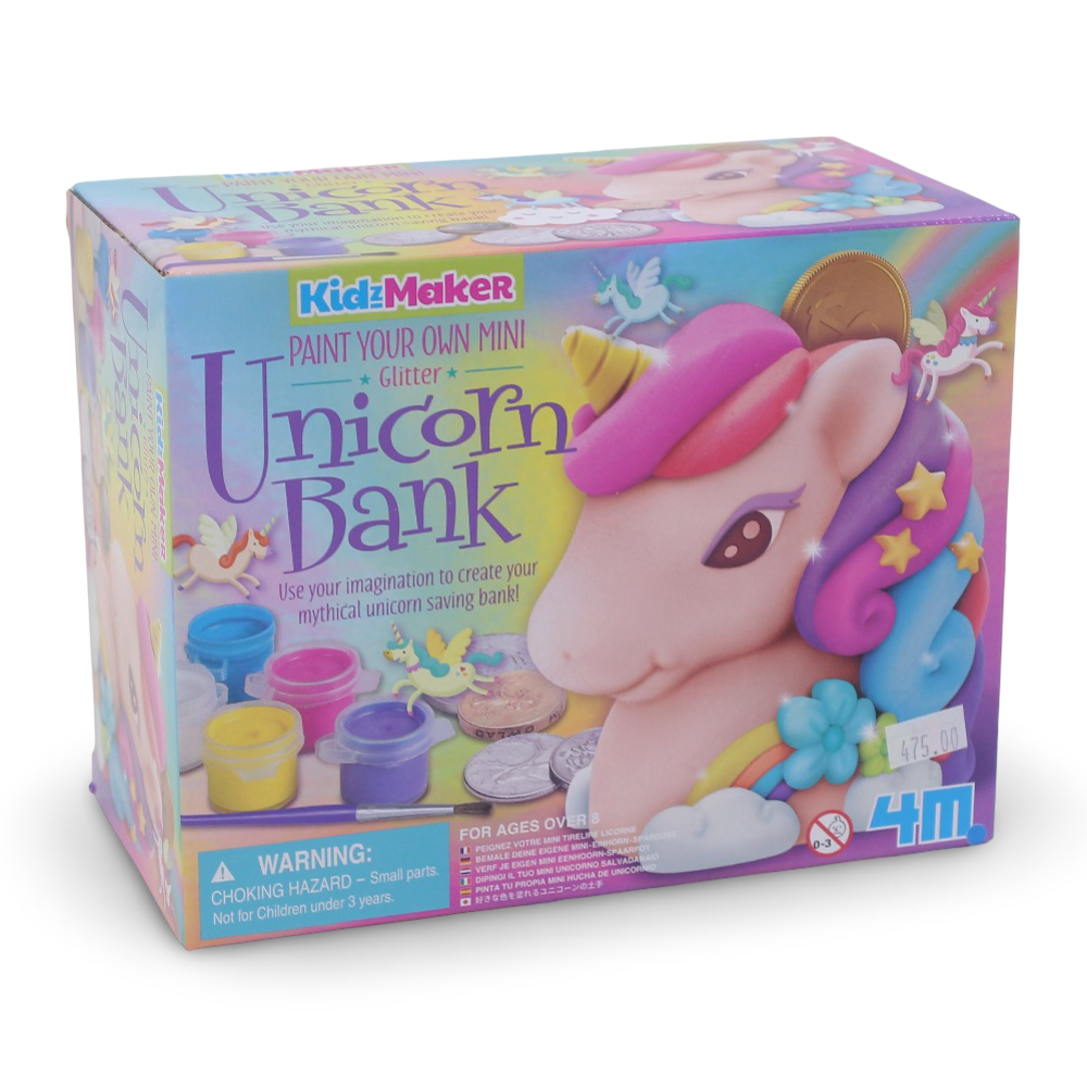 4M Paint Your Own Mini Unicorn Bank Arts & Crafts Kit - Toys