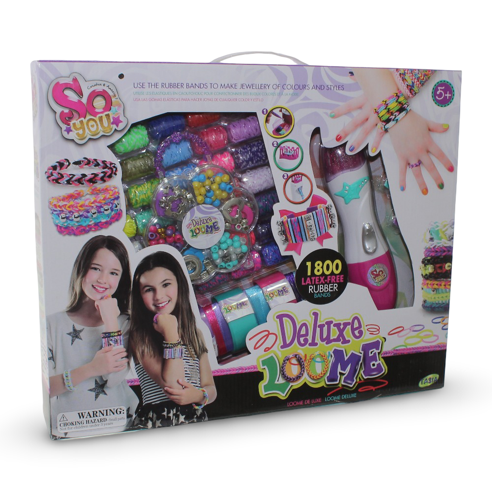 So Beads Deluxe Loom Rubber Band Jewelry Maker Craft Kit - Toys