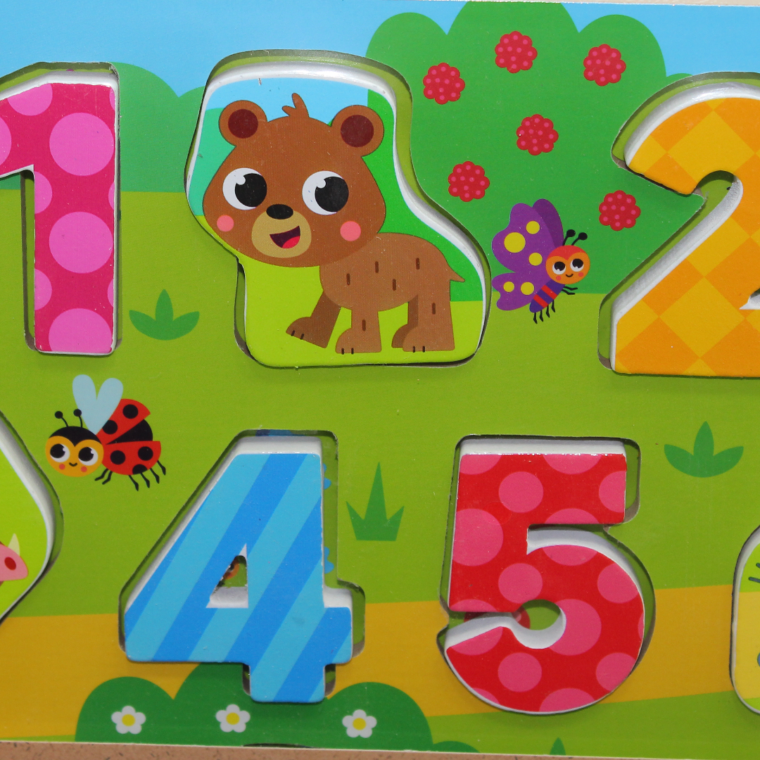 Kids Hits Wooden Chunky Puzzle "Forest Numbers"