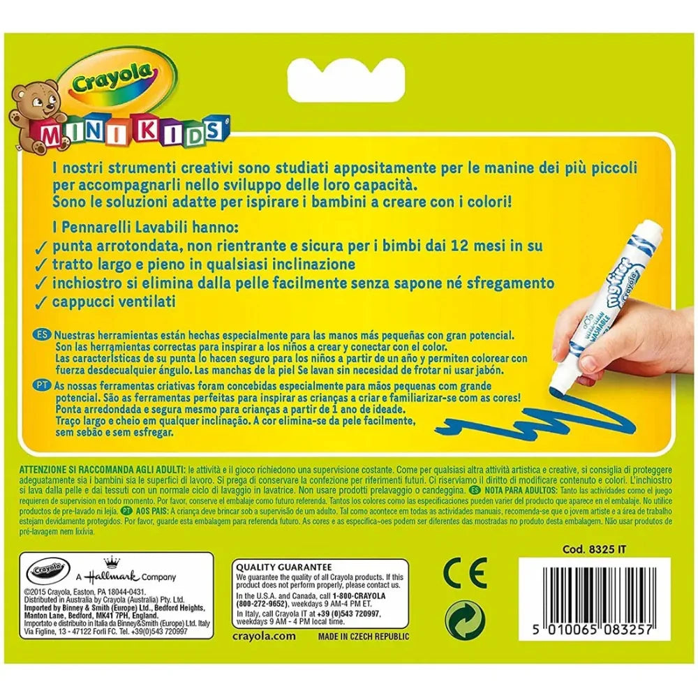 Crayola Mini Kids First Markers – 12 Colors