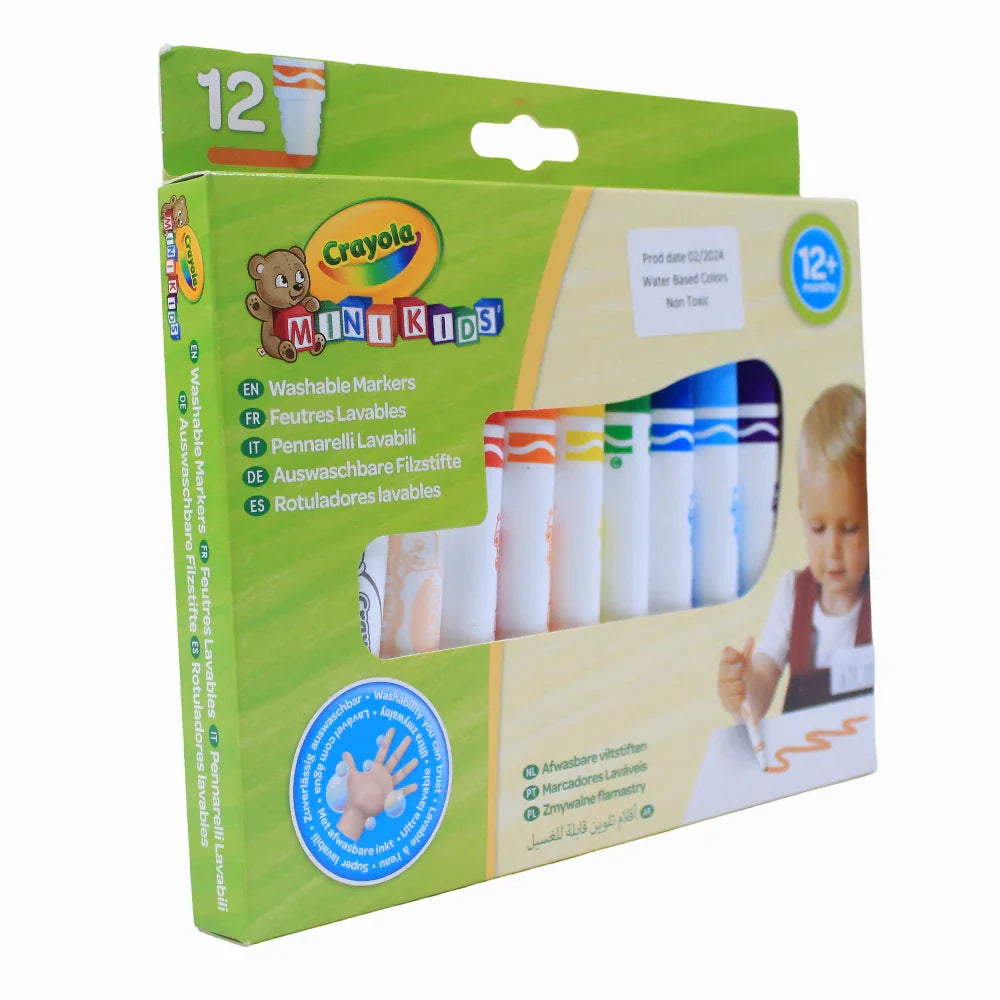 Crayola Mini Kids First Markers – 12 Colors - School