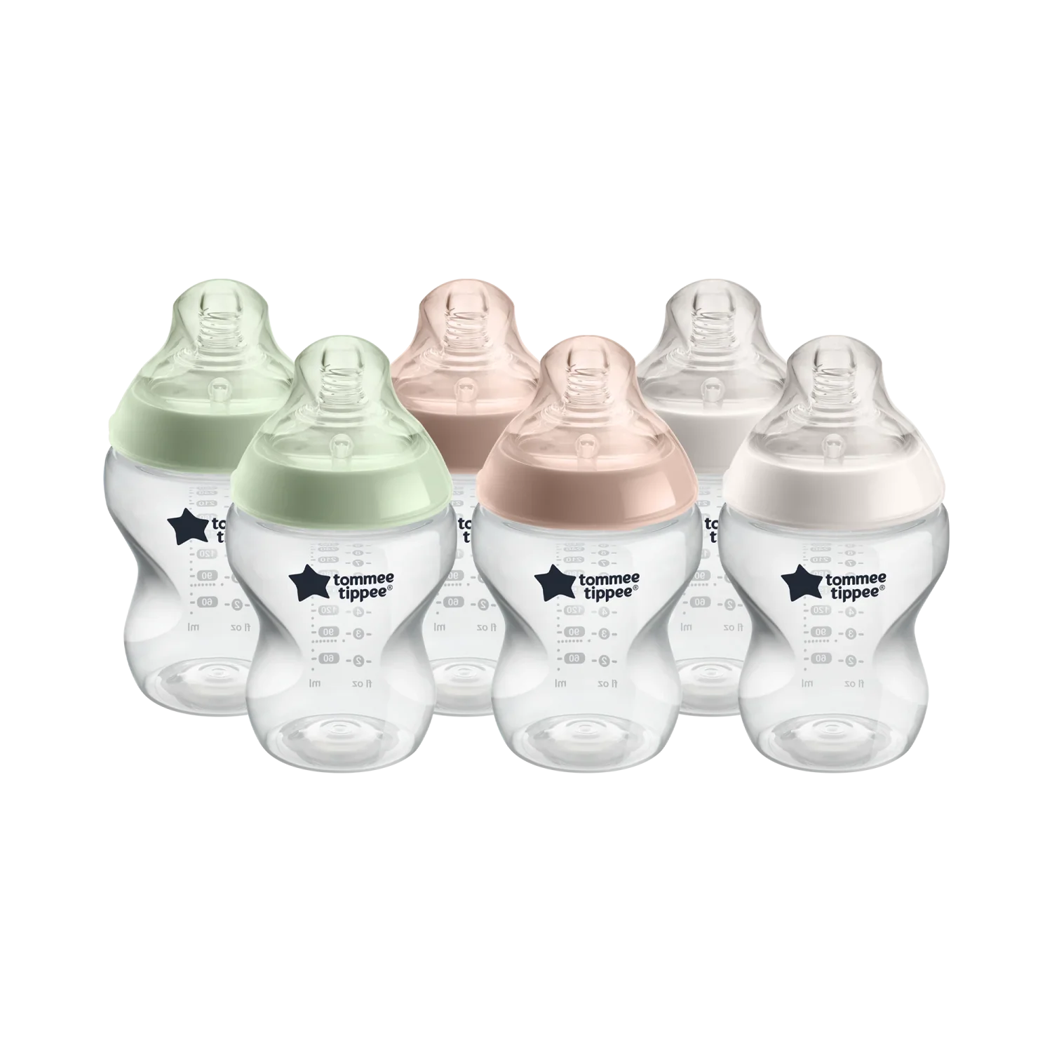 Tommee Tippee Feeding Bottles Pastel – Natural Start Anti-Colic Baby Bottles 6X260ml