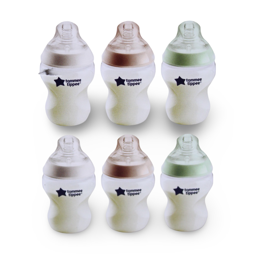 Tommee Tippee Feeding Bottles Pastel – Natural Start Anti-Colic Baby Bottles 6X260ml