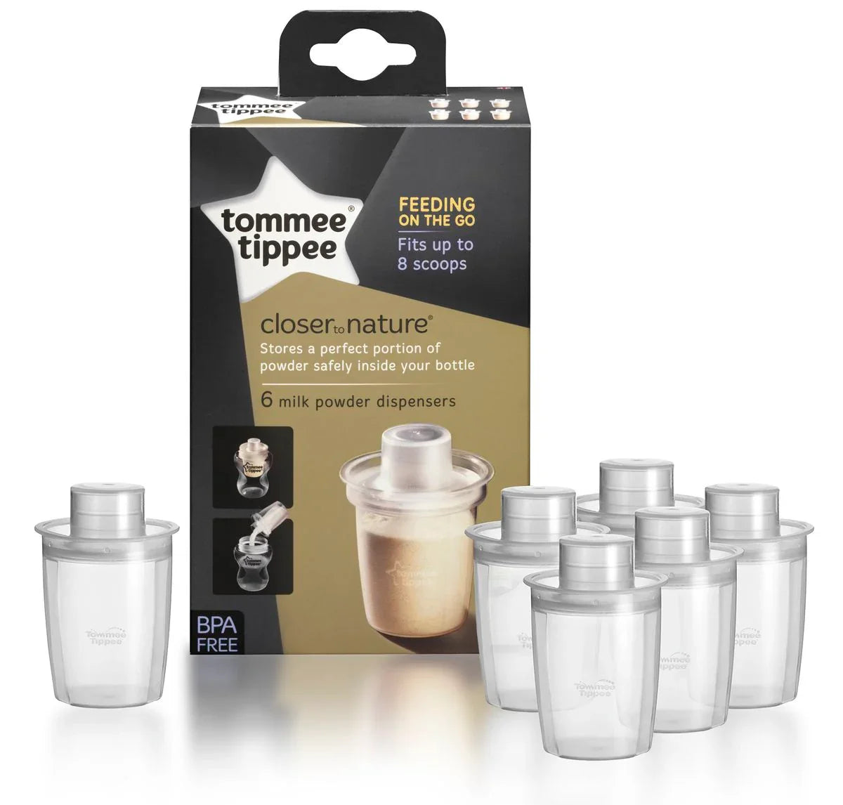 6-Pack - Tommee Tippee Closer to Nature Milk Powder Dispenser