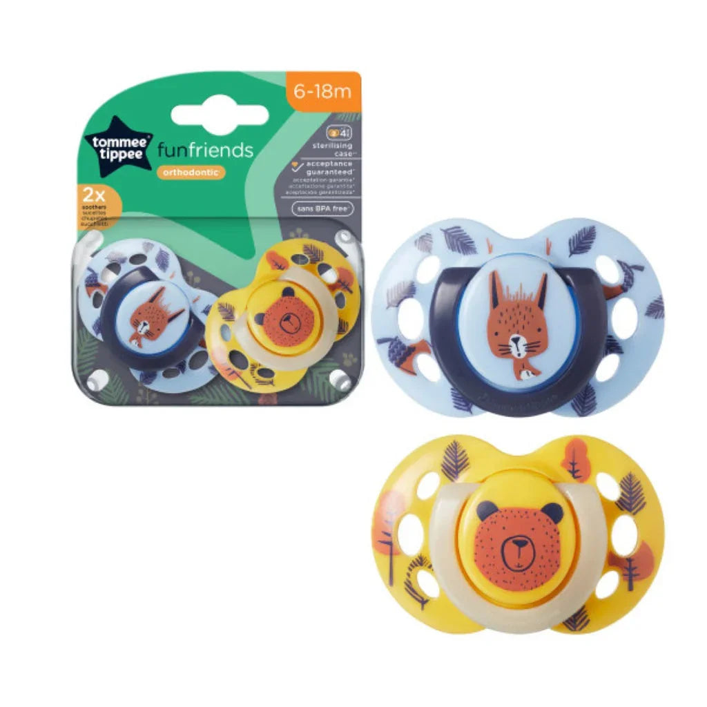 Tommee Tippee Closer to Nature Fun Soothers (6-18m) - Baby Essentials