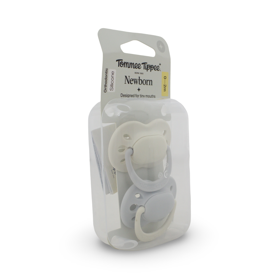 Tommee Tippee Newborn Orthodontic Silicone Pacifiers 0-2m (Pack Of 2) - Baby Essentials