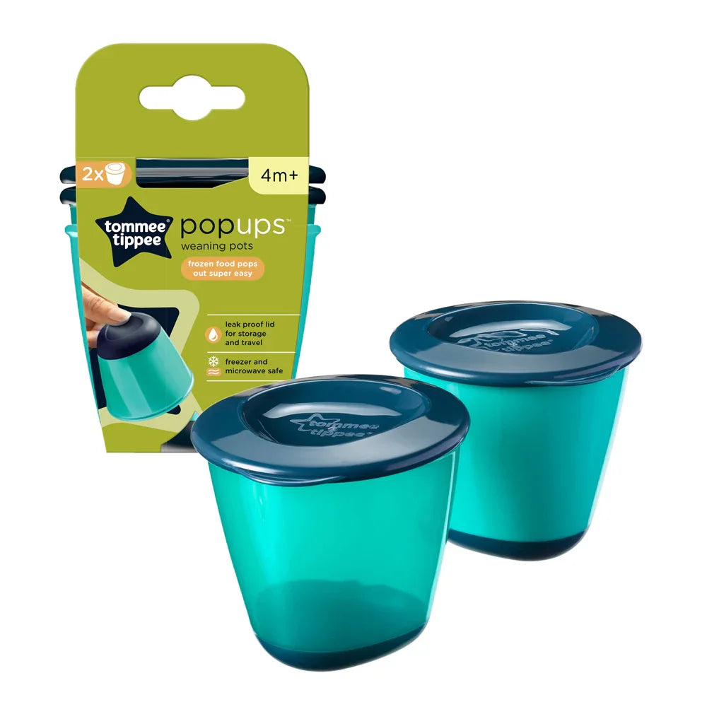 Pack of 2 - Tommee Tippee Pop Ups Weaning Pots 4m+