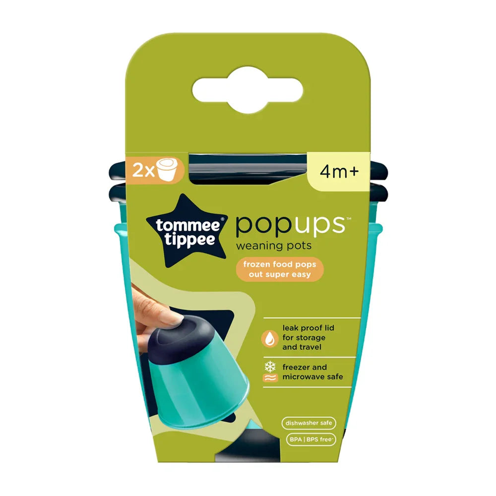 Pack of 2 - Tommee Tippee Pop Ups Weaning Pots 4m+