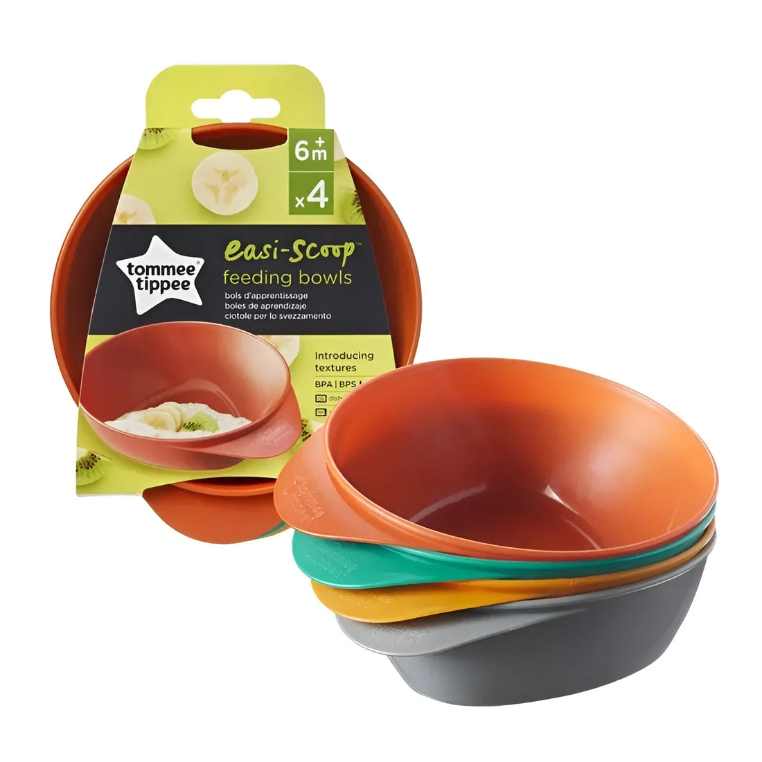 Tommee Tippee Easy Scoop Feeding Bowls – Pack of 4 - Baby Essentials