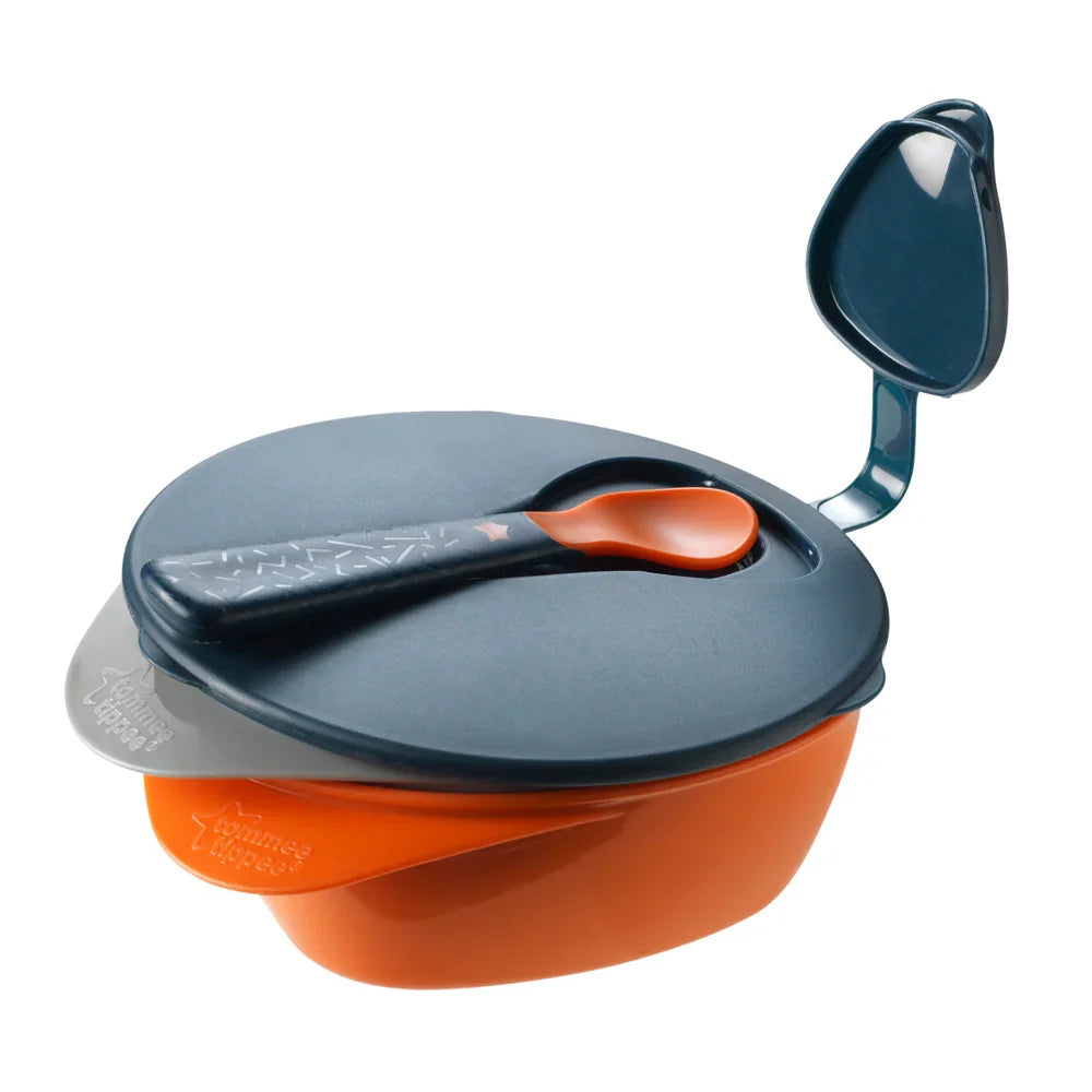 Pack of 2 - Tommee Tippee Easy Scoop Feeding Bowls with Lid and Spoon