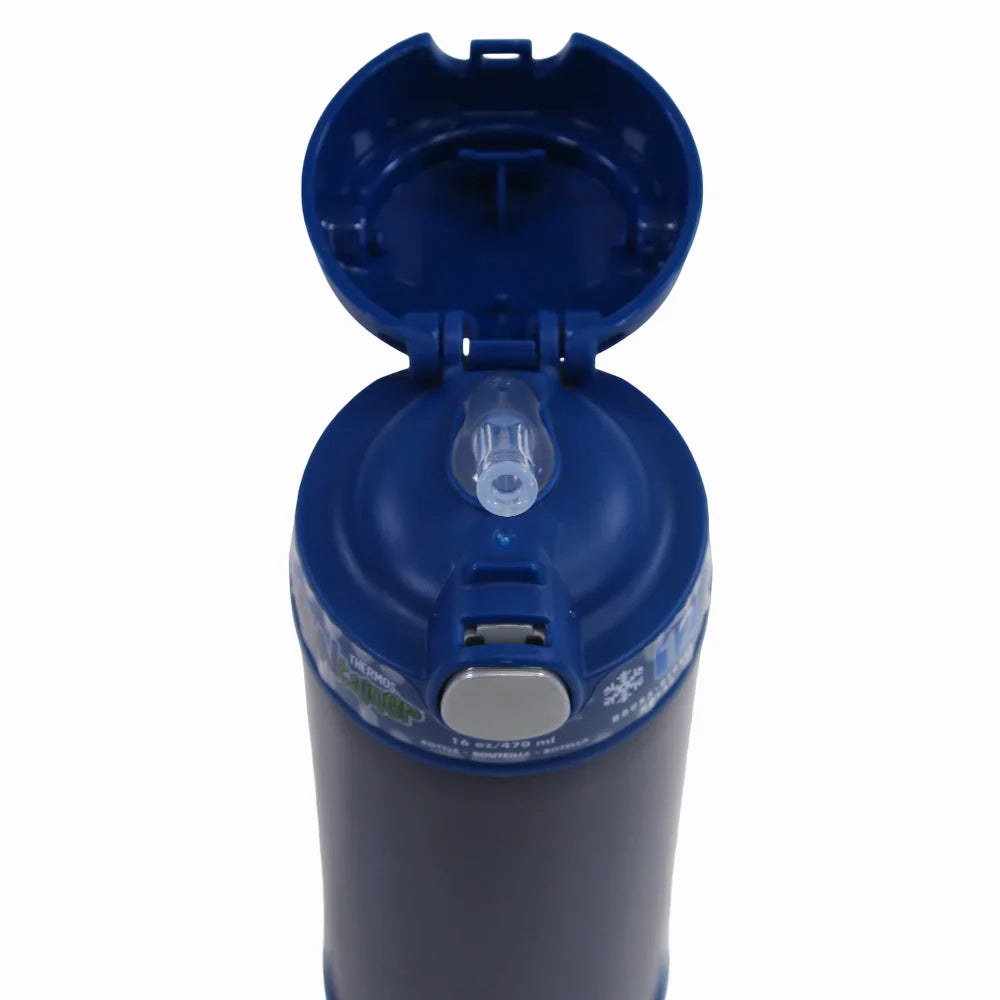 Thermos Funtainer Vacuum Insulated Straw Bottle - Navy (470 ml)