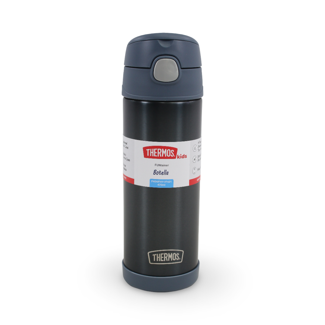 Thermos Funtainer Stainless Steel Insulated Water Bottle 470ml – Slate - Assortments