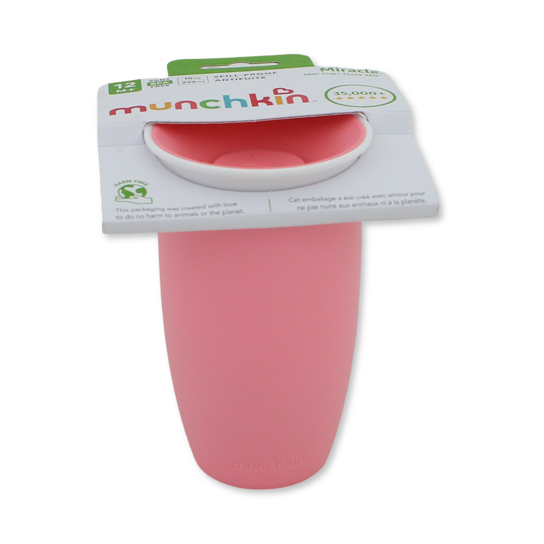 Munchkin Miracle 360° Sippy Cup 296 ml – Pink - Baby Essentials