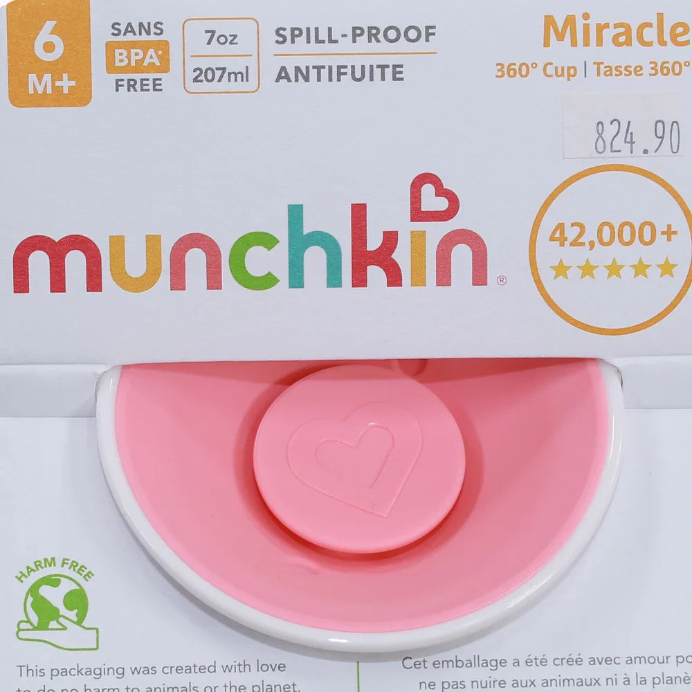 Munchkin Miracle® 360° Trainer Cup 7 oz - Pink